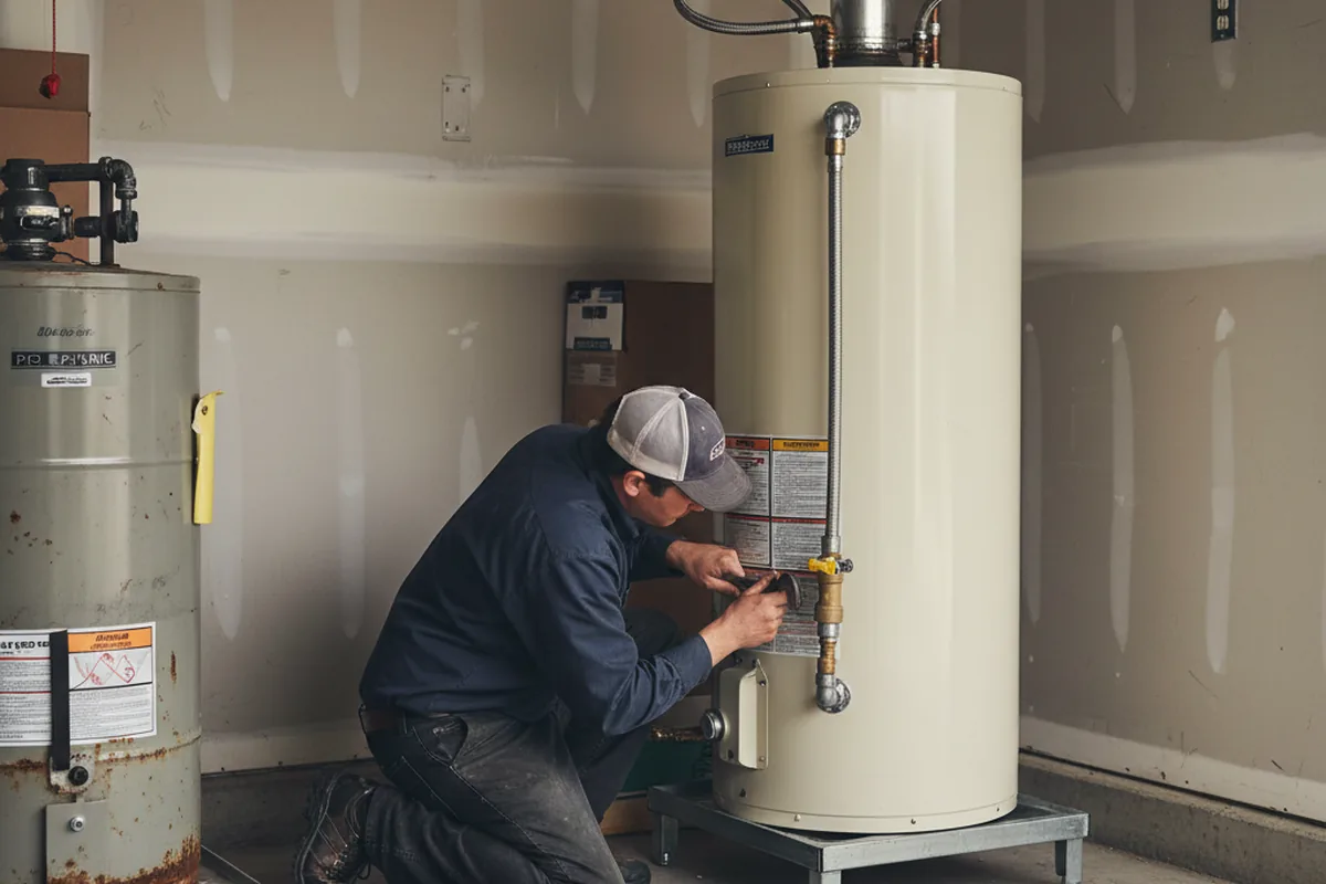 Water heater and shutoff valve replacement in Petaluma